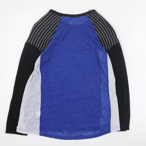 Primark Womens Blue Round Neck  Polyester Pullover Jumper Size 10