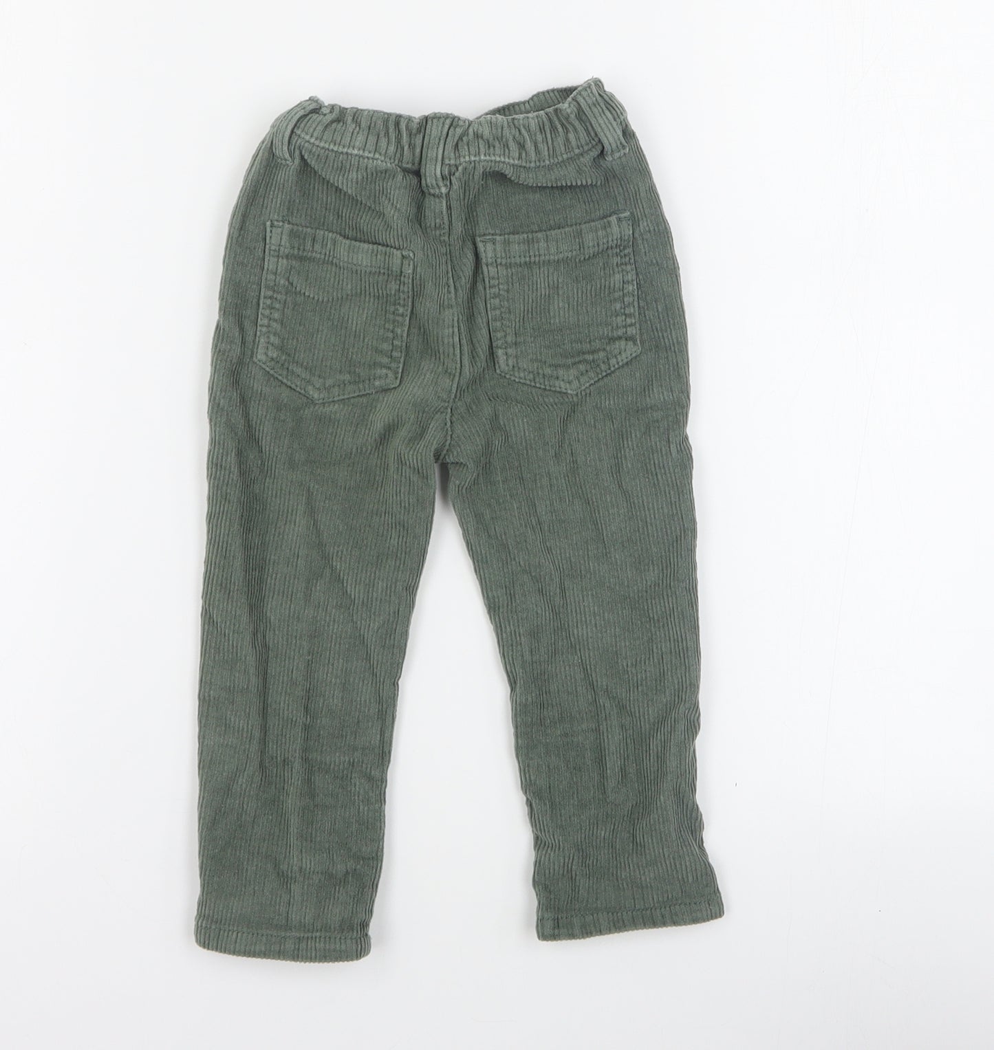 Dunnes Baby Green  Cotton Cargo Trousers Size 12-18 Months  Button