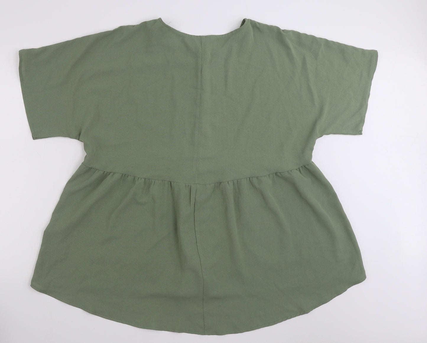 SHEIN  Womens Green  Polyester Tunic Blouse Size XL Boat Neck
