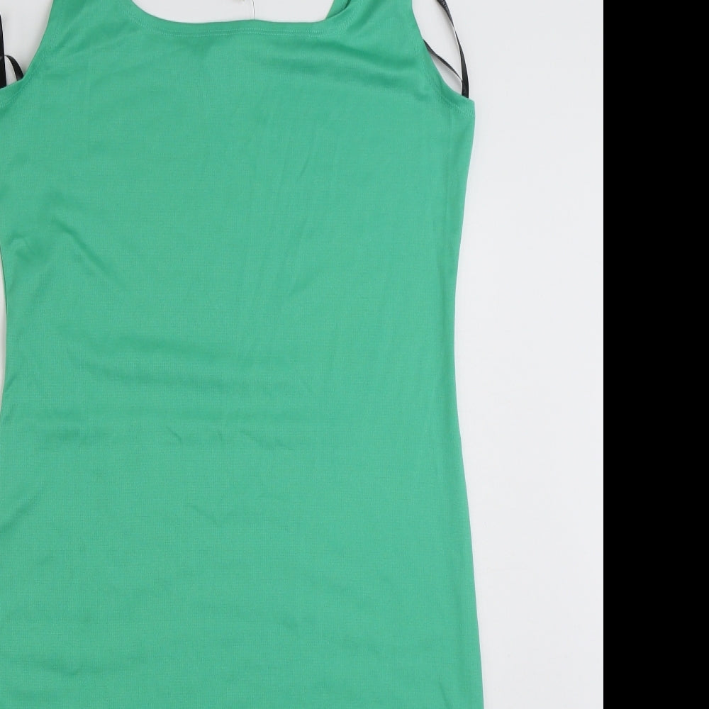 Primark Womens Green  Polyester Tank Dress  Size 18  Square Neck Pullover