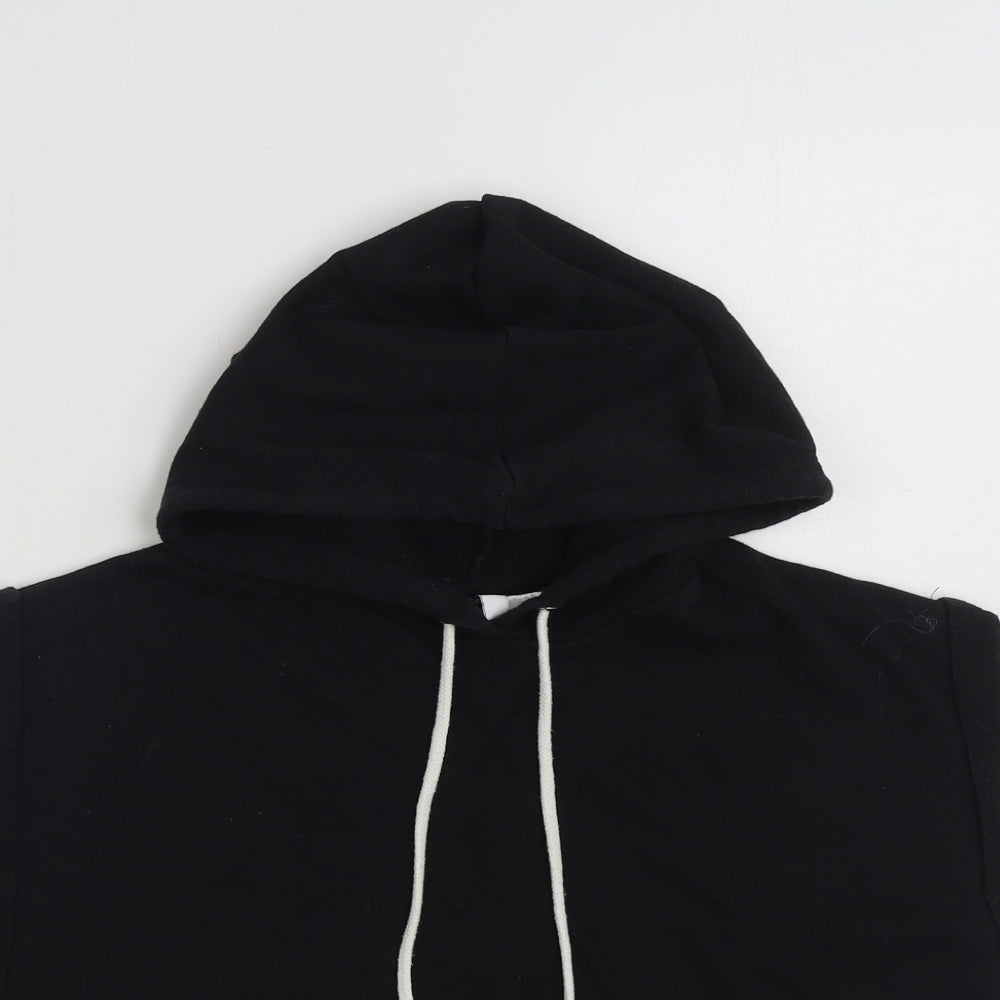 H&M Womens Black  Cotton Pullover Hoodie Size S  Pullover