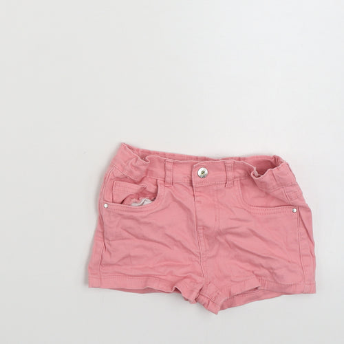 356 Denim Girls Pink  Cotton Hot Pants Shorts Size 5-6 Years  Slim