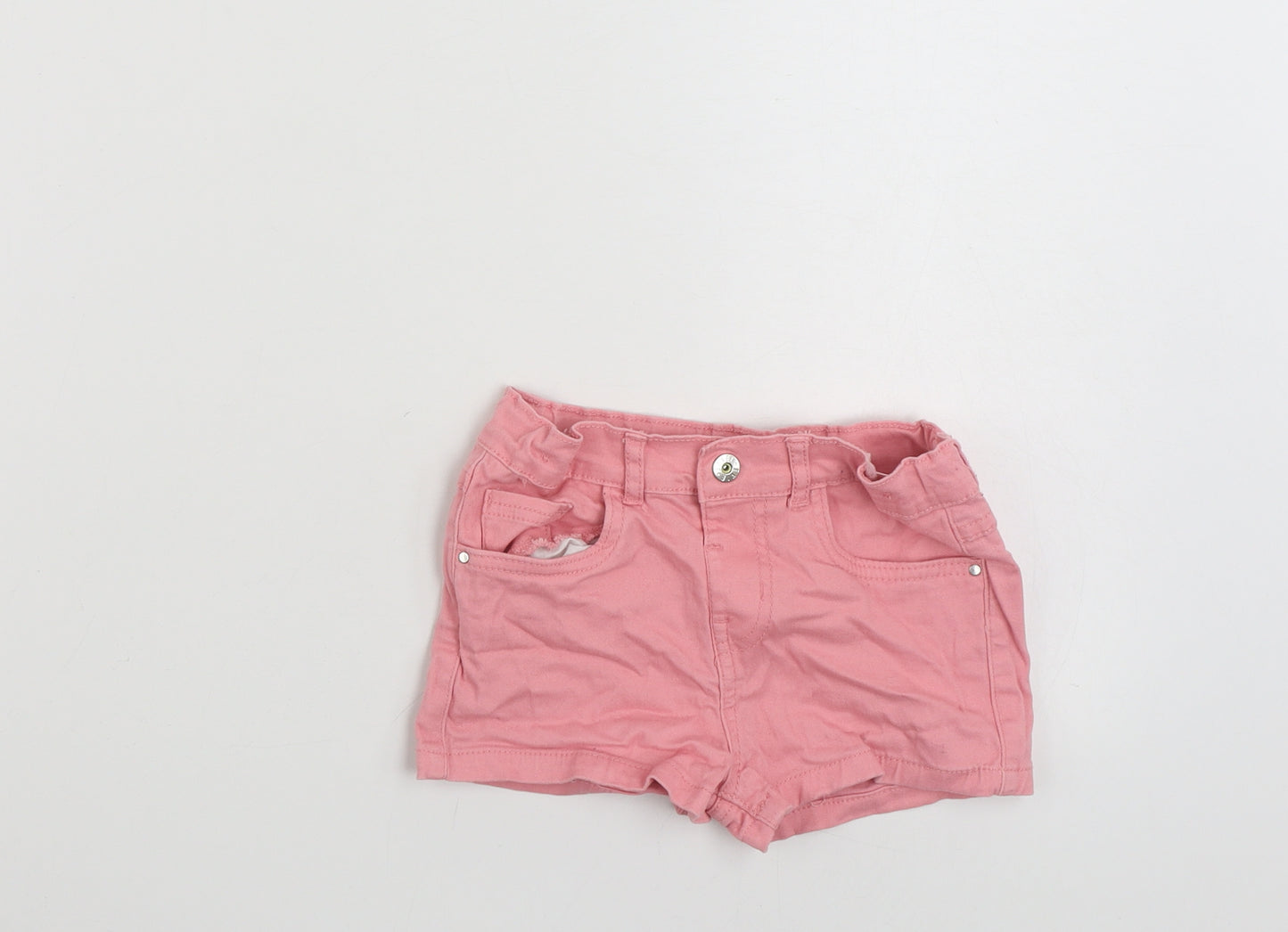 356 Denim Girls Pink  Cotton Hot Pants Shorts Size 5-6 Years  Slim