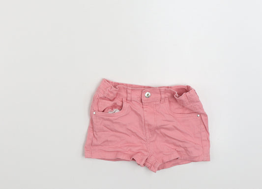 356 Denim Girls Pink  Cotton Hot Pants Shorts Size 5-6 Years  Slim