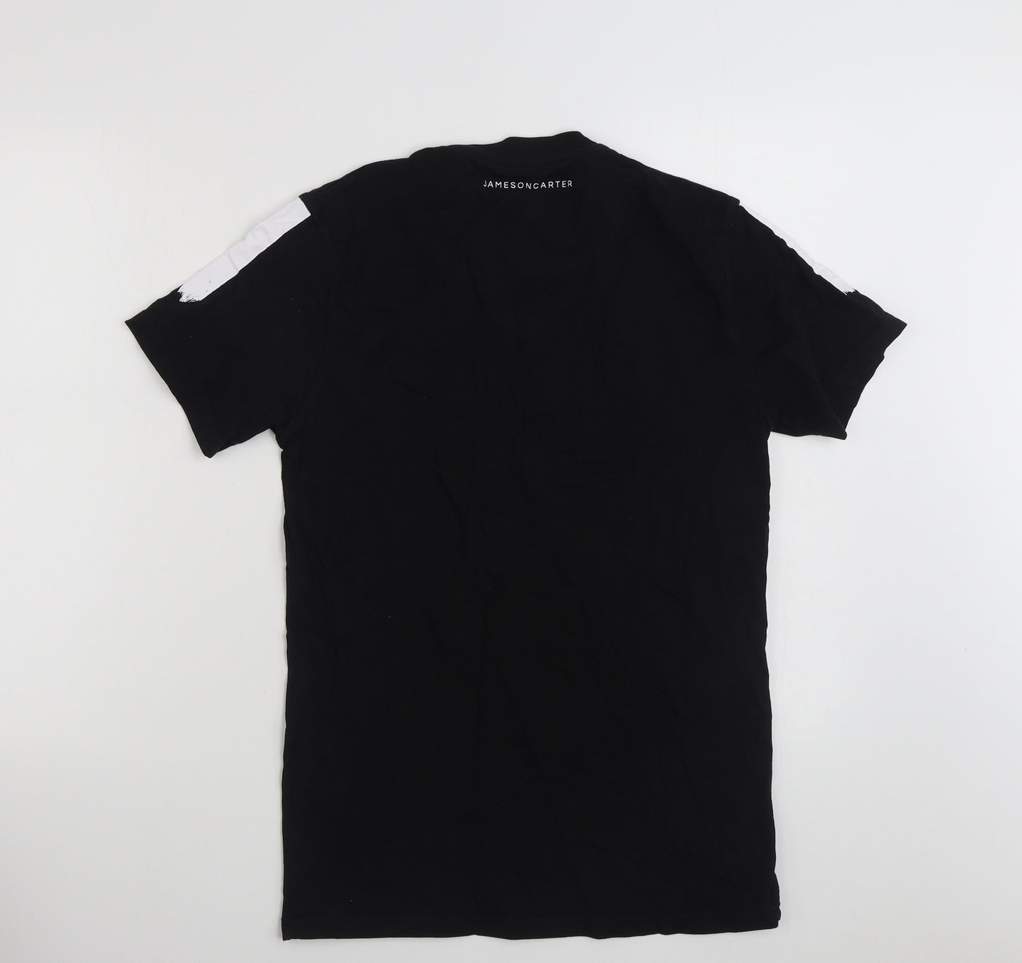 Jameson Carter Mens Black  Cotton  T-Shirt Size S Round Neck