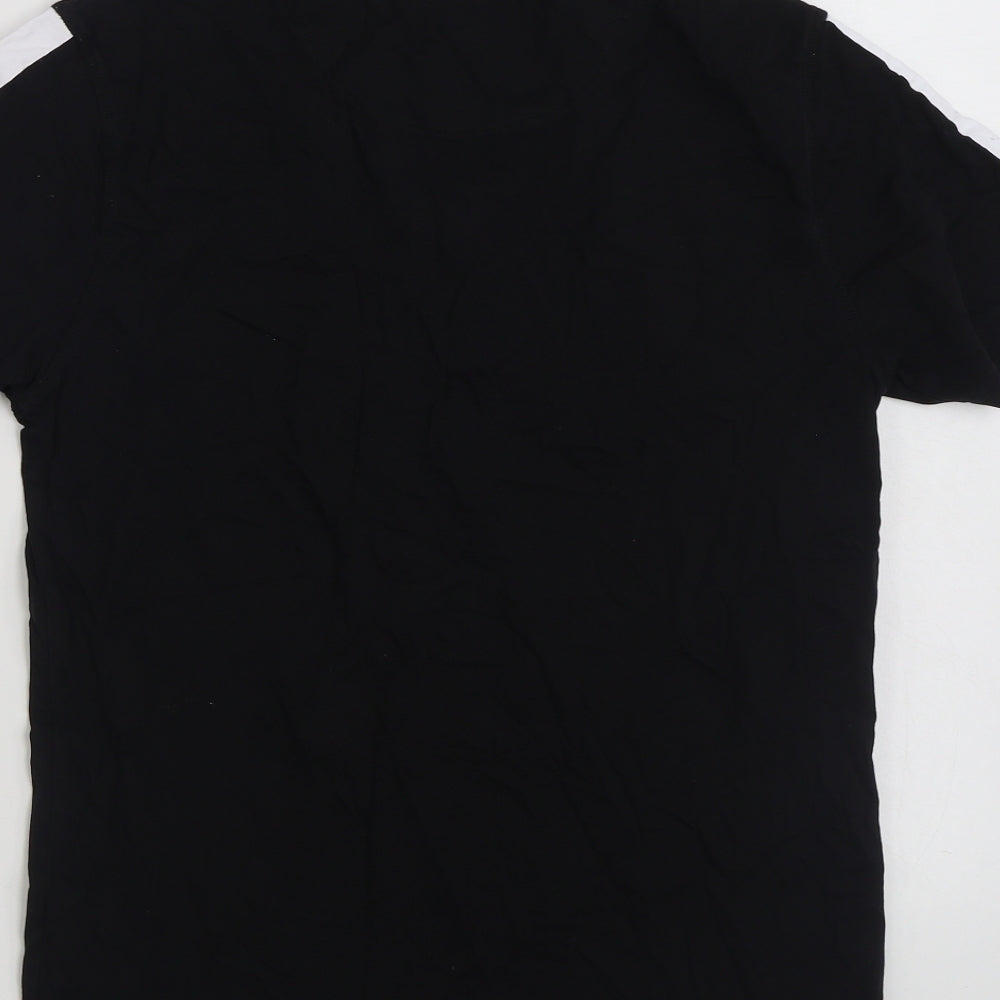 Jameson Carter Mens Black  Cotton  T-Shirt Size S Round Neck