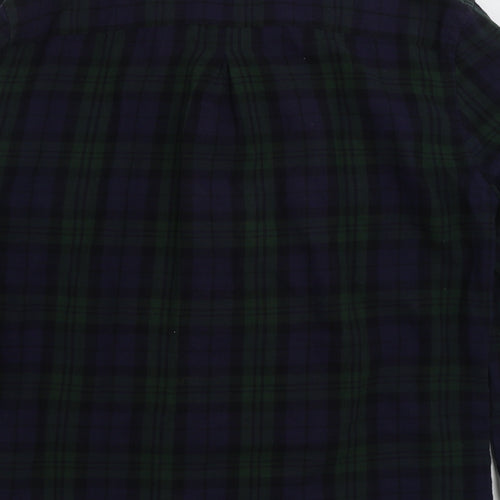 River Island Mens Multicoloured Plaid Cotton  Button-Up Size M Collared Button