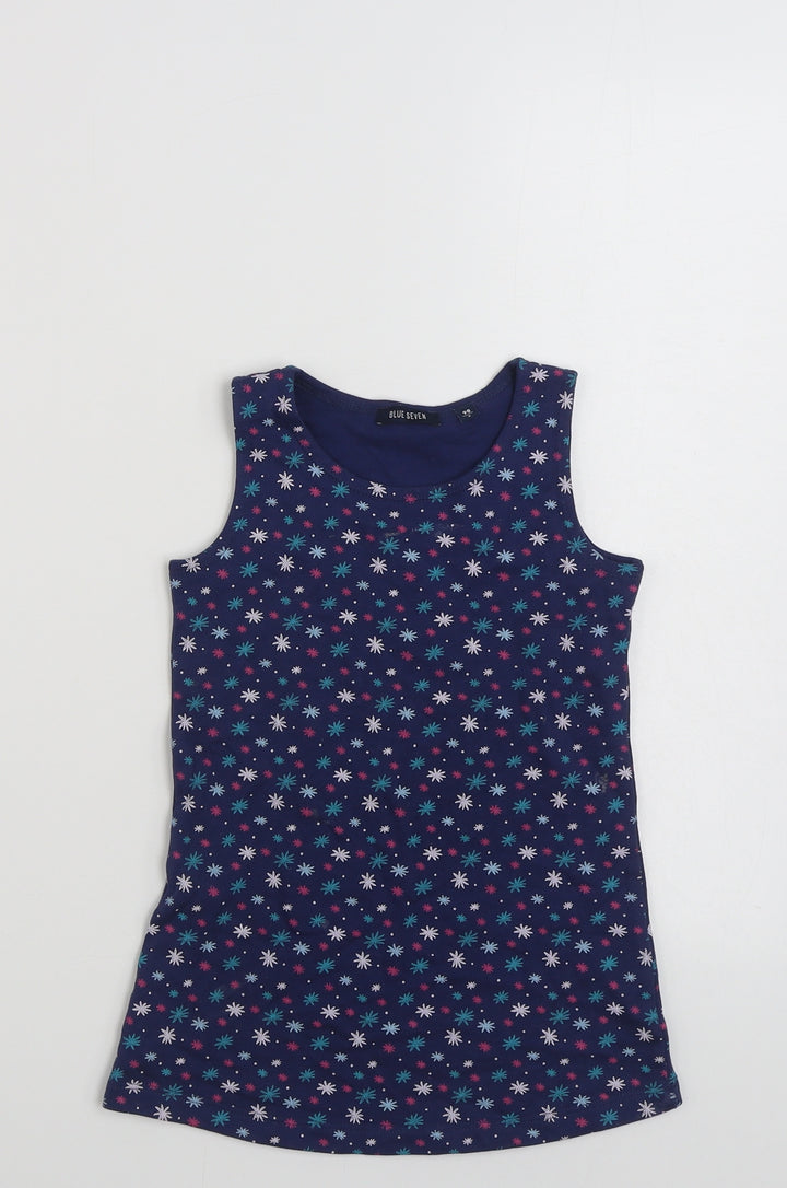 Blue Seven Girls Blue  100% Cotton Pullover Sweatshirt Size 3 Years  Pullover - Size 98cm