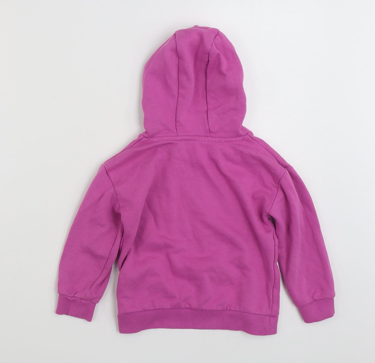 Dunnes Storesp Girls Pink  Cotton Pullover Hoodie Size 4-5 Years  Pullover - Forever Unique
