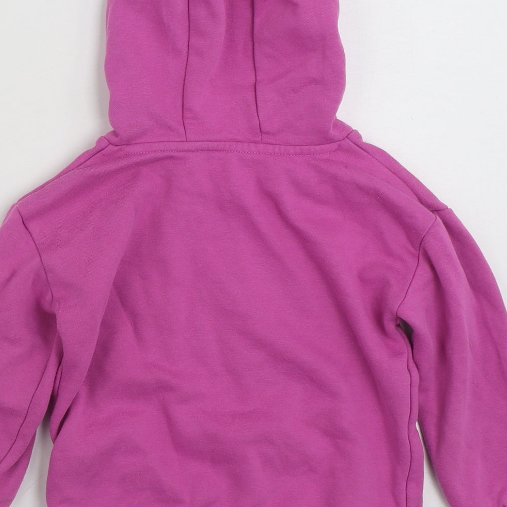 Dunnes Storesp Girls Pink  Cotton Pullover Hoodie Size 4-5 Years  Pullover - Forever Unique