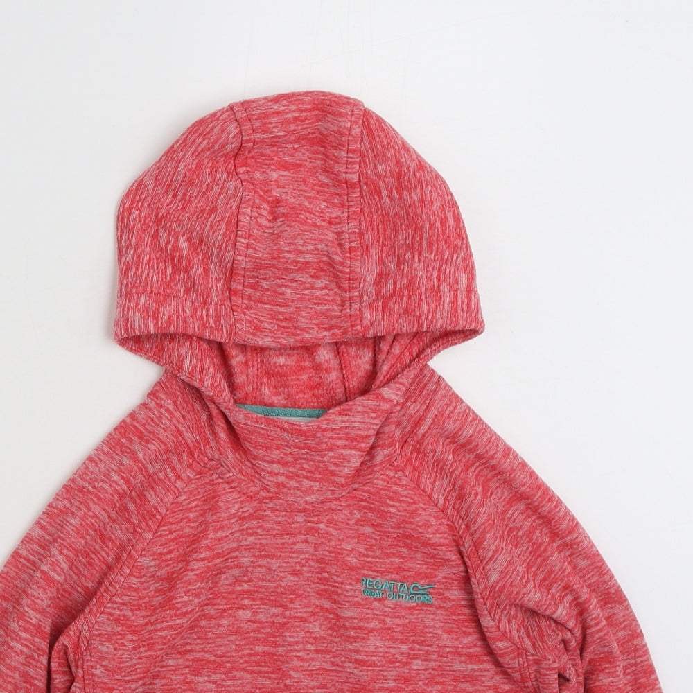 Regatta Girls Pink  100% Polyester Pullover Hoodie Size 5-6 Years  Pullover