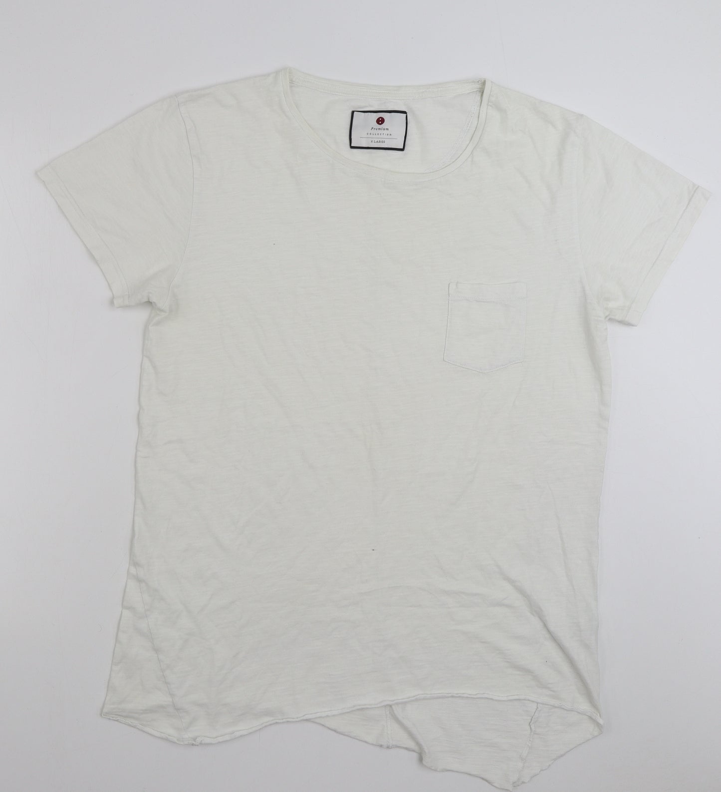 Cotton On Mens White  Cotton  T-Shirt Size XL Crew Neck