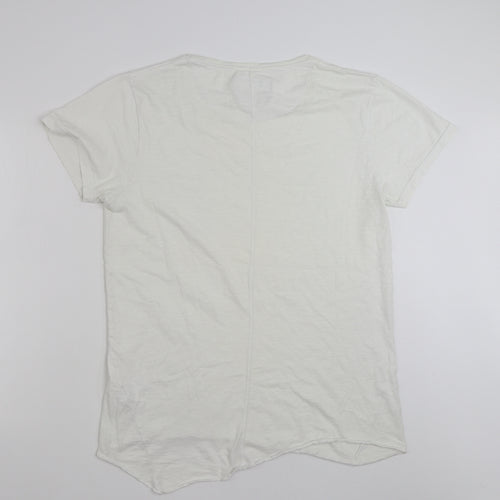 Cotton On Mens White  Cotton  T-Shirt Size XL Crew Neck