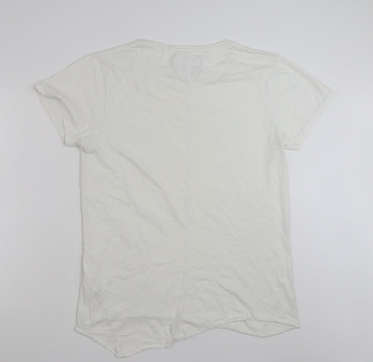 Cotton On Mens White  Cotton  T-Shirt Size XL Crew Neck
