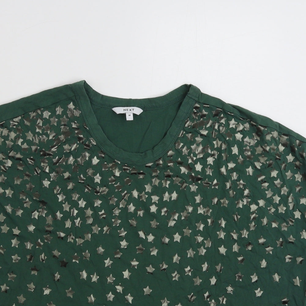 NEXT Womens Green  100% Cotton Basic T-Shirt Size M Scoop Neck
