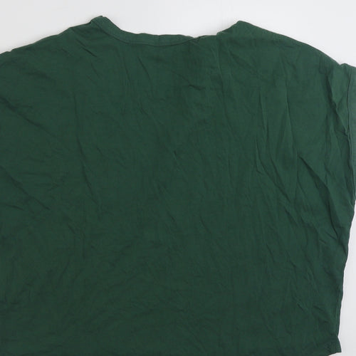 NEXT Womens Green  100% Cotton Basic T-Shirt Size M Scoop Neck
