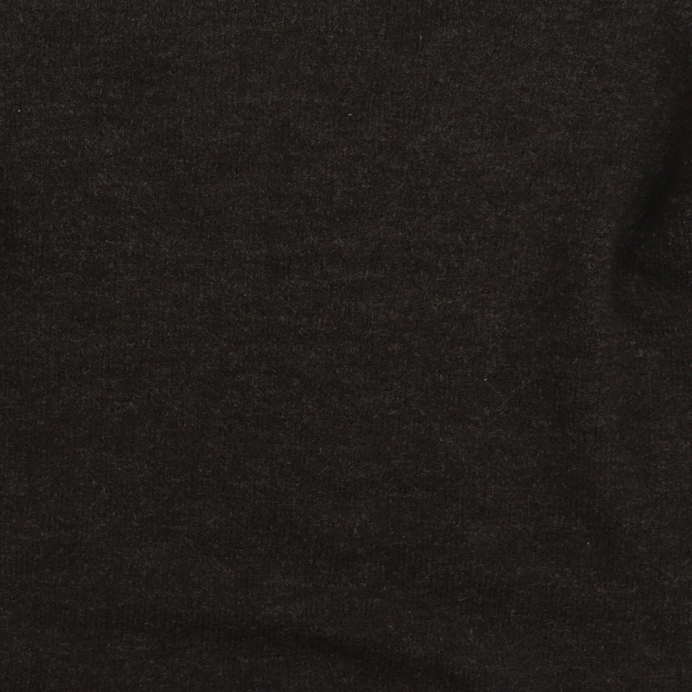 H&M Womens Brown V-Neck  Acrylic Pullover Jumper Size S