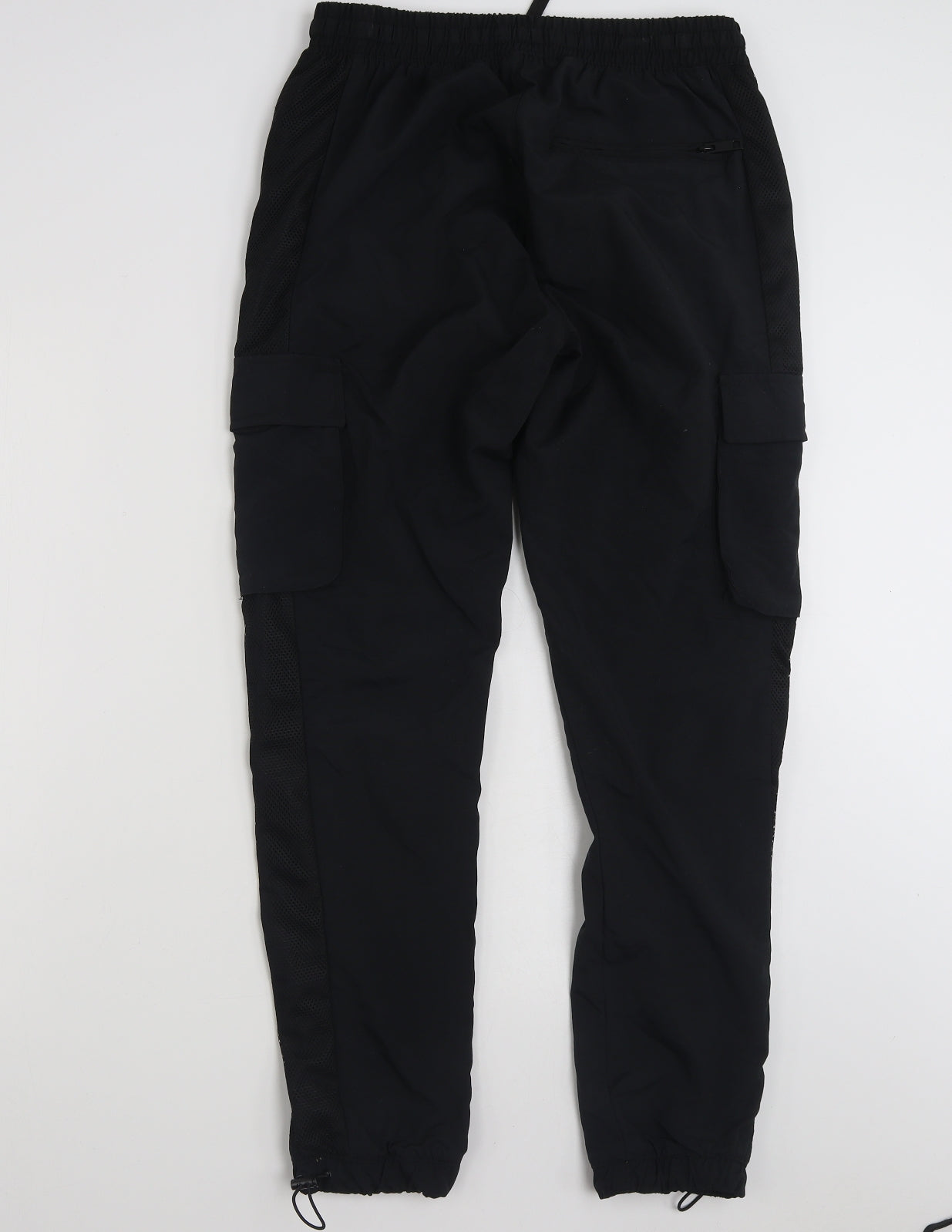 Brave Soul Mens Black  Polyamide Cargo Trousers Size 32 in L29 in Regular
