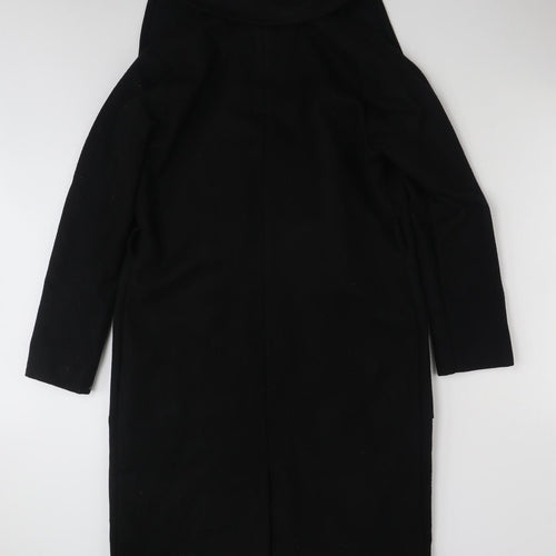 Peacocks Womens Black   Overcoat Coat Size 10  Tie