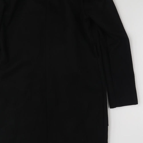 Peacocks Womens Black   Overcoat Coat Size 10  Tie