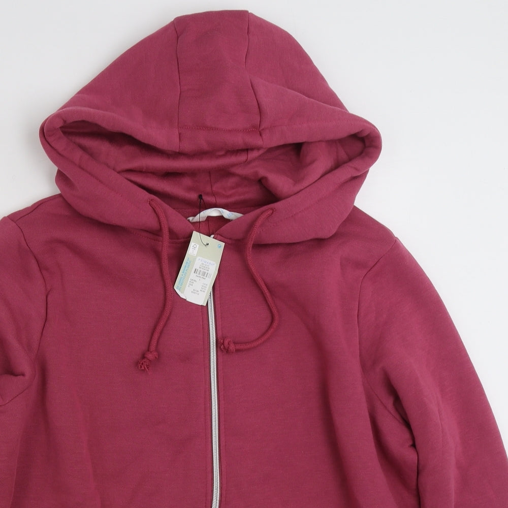 Primark Womens Pink  Polyester Full Zip Hoodie Size 14  Zip - Size 14-16