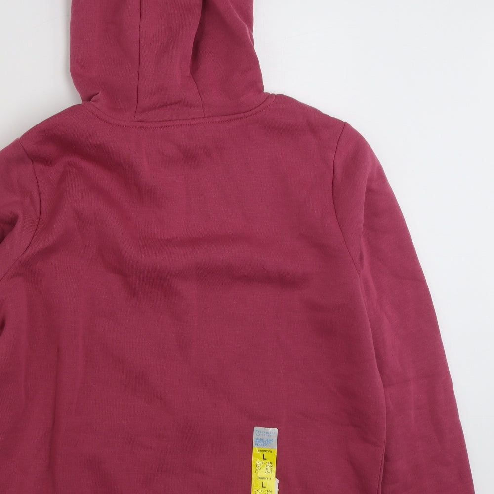 Primark Womens Pink  Polyester Full Zip Hoodie Size 14  Zip - Size 14-16