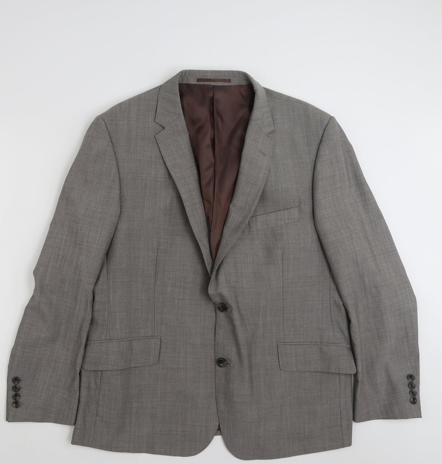 Marks and Spencer Mens Grey  Wool Jacket Suit Jacket Size 46