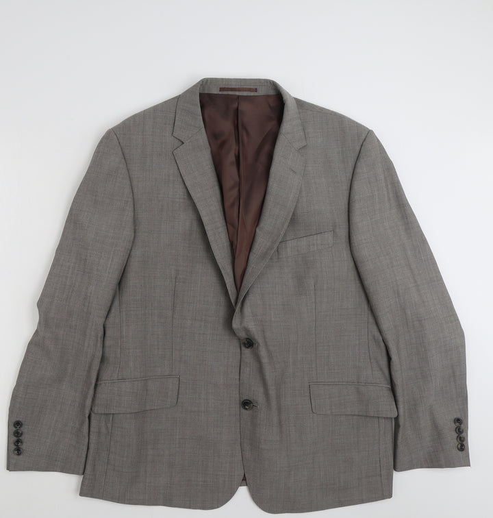 Marks and Spencer Mens Grey  Wool Jacket Suit Jacket Size 46
