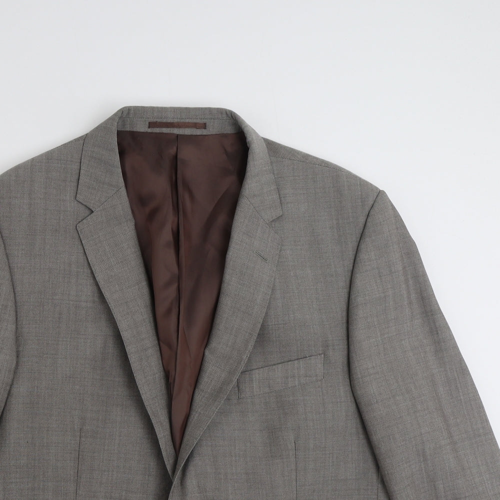 Marks and Spencer Mens Grey  Wool Jacket Suit Jacket Size 46