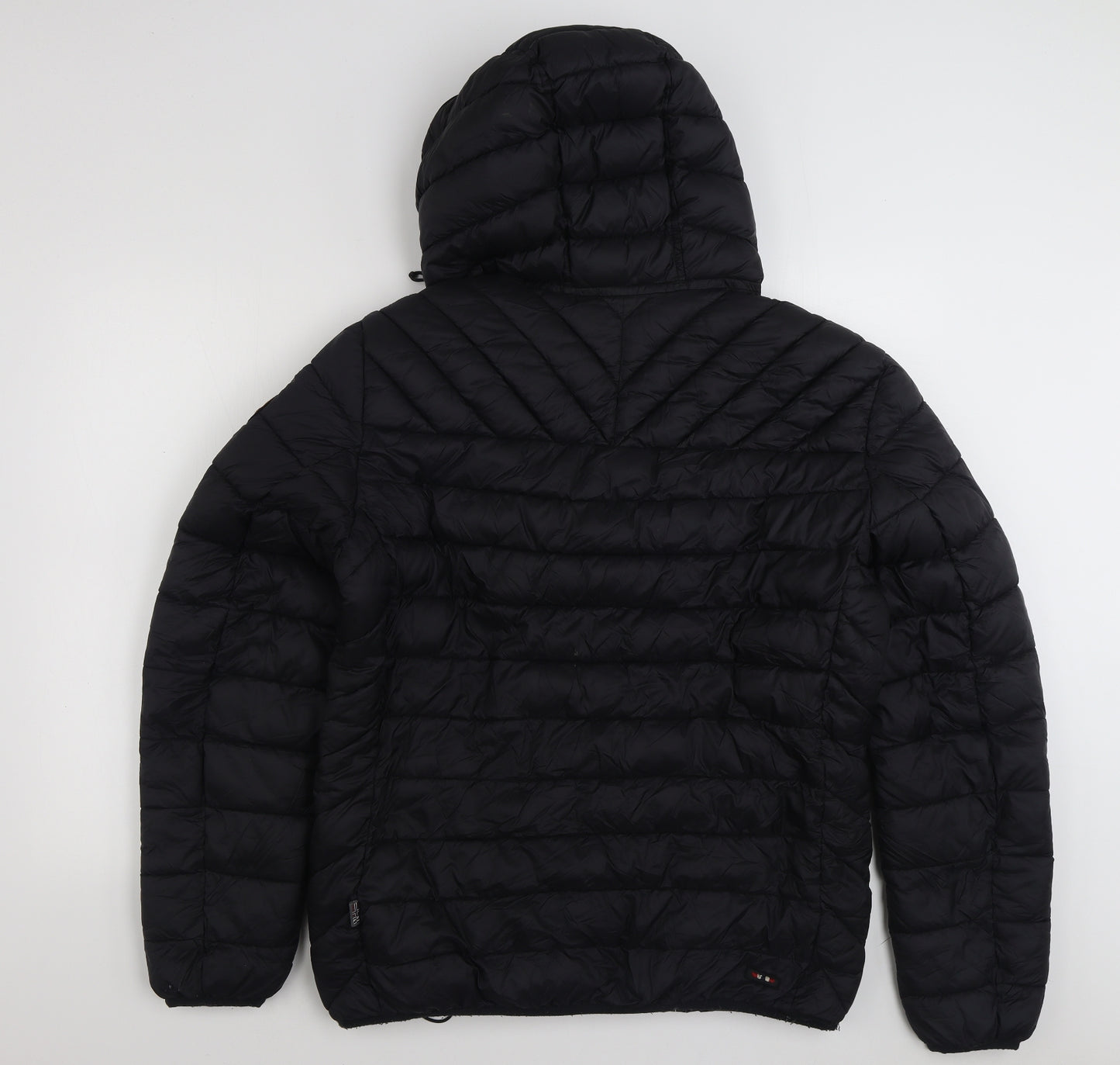 Napapijri Mens Black   Quilted Jacket Size L  Zip