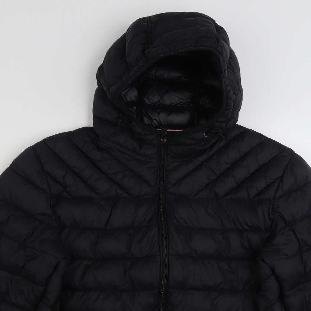 Napapijri Mens Black   Quilted Jacket Size L  Zip