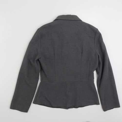 Paragon Womens Grey   Jacket Blazer Size 10  Button