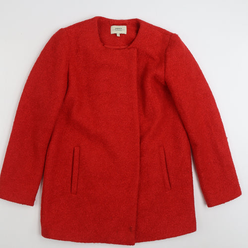 Matalan Womens Red   Pea Coat Coat Size 10  Snap