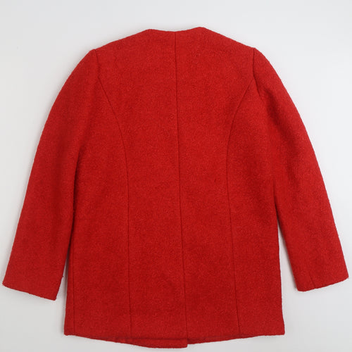 Matalan Womens Red   Pea Coat Coat Size 10  Snap