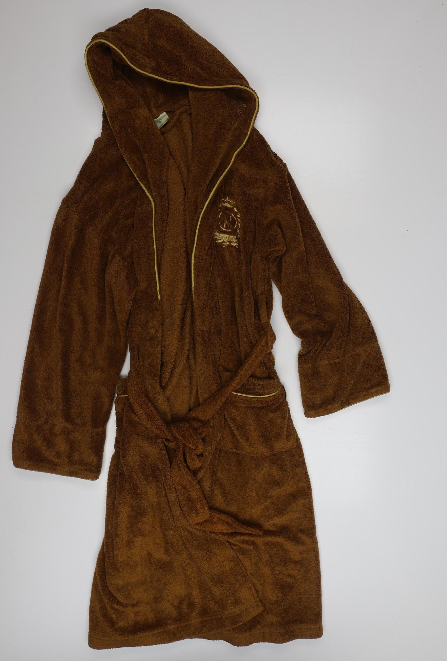 Anna Christina Womens Brown Solid Polyester Top Robe Size XL  Tie