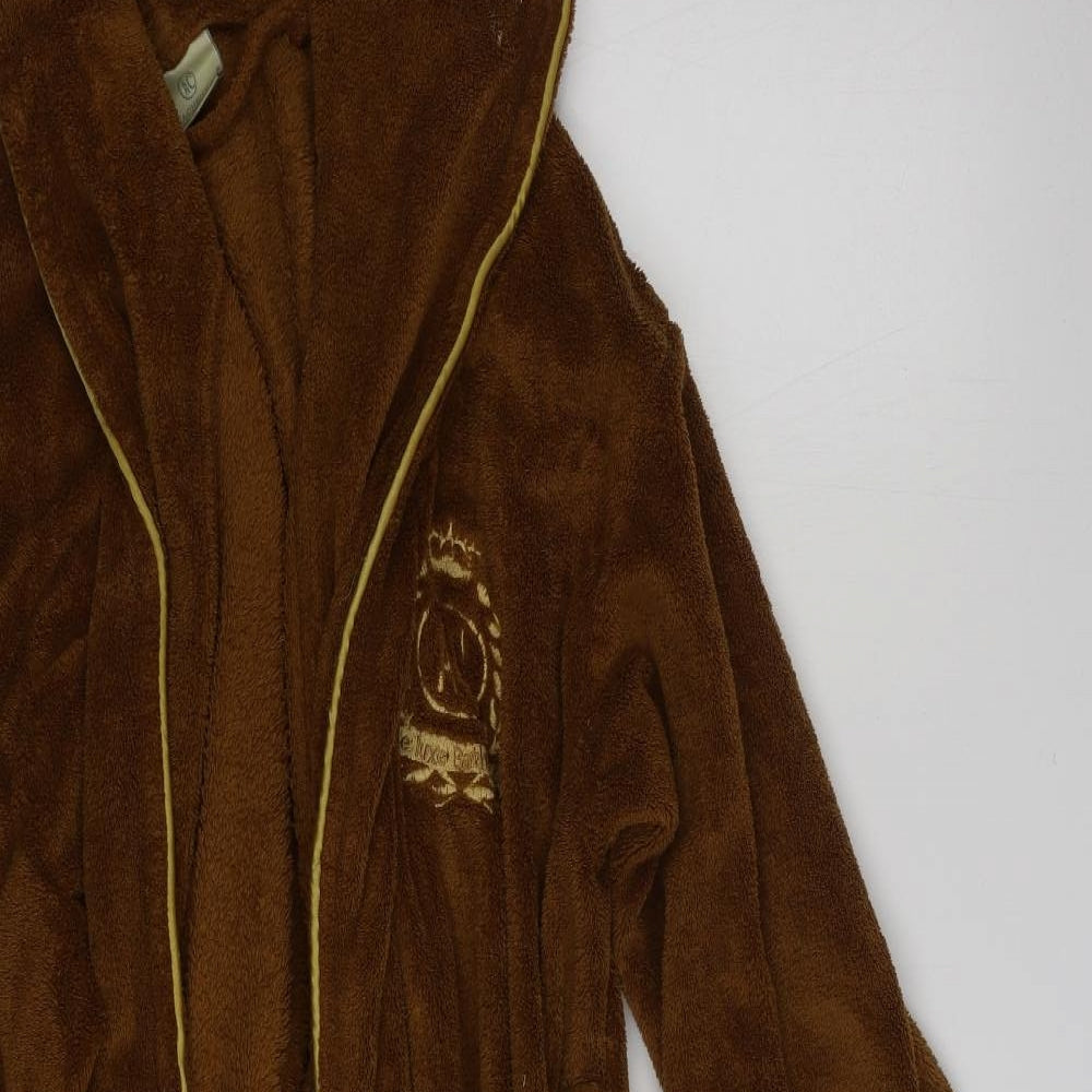 Anna Christina Womens Brown Solid Polyester Top Robe Size XL  Tie
