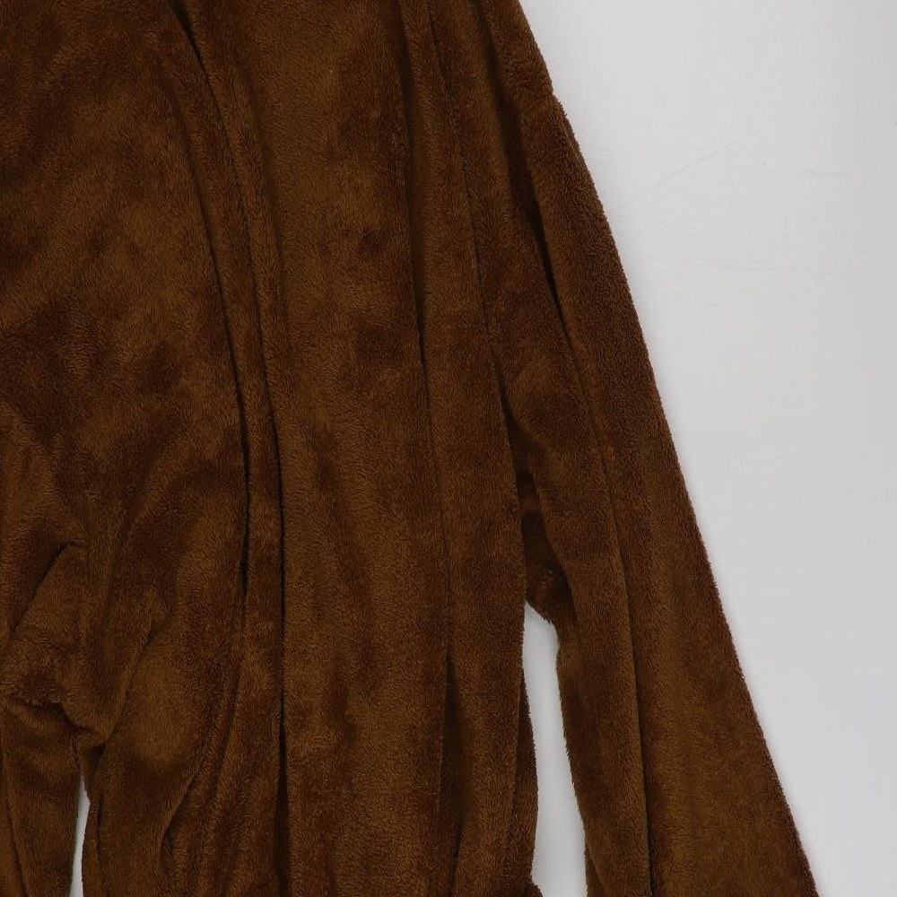 Anna Christina Womens Brown Solid Polyester Top Robe Size XL  Tie