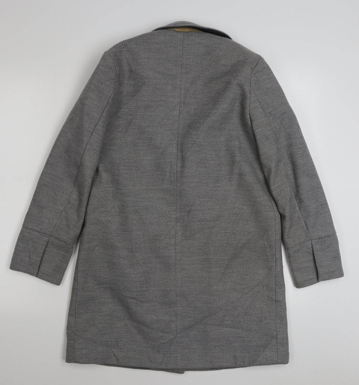 Topshop Womens Grey   Overcoat Coat Size 8  Zip