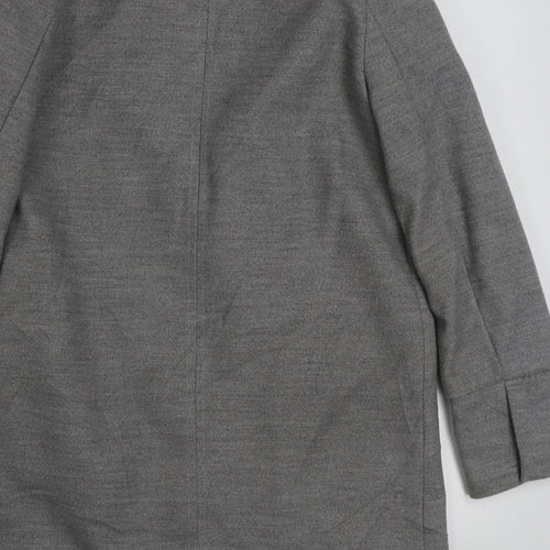 Topshop Womens Grey   Overcoat Coat Size 8  Zip