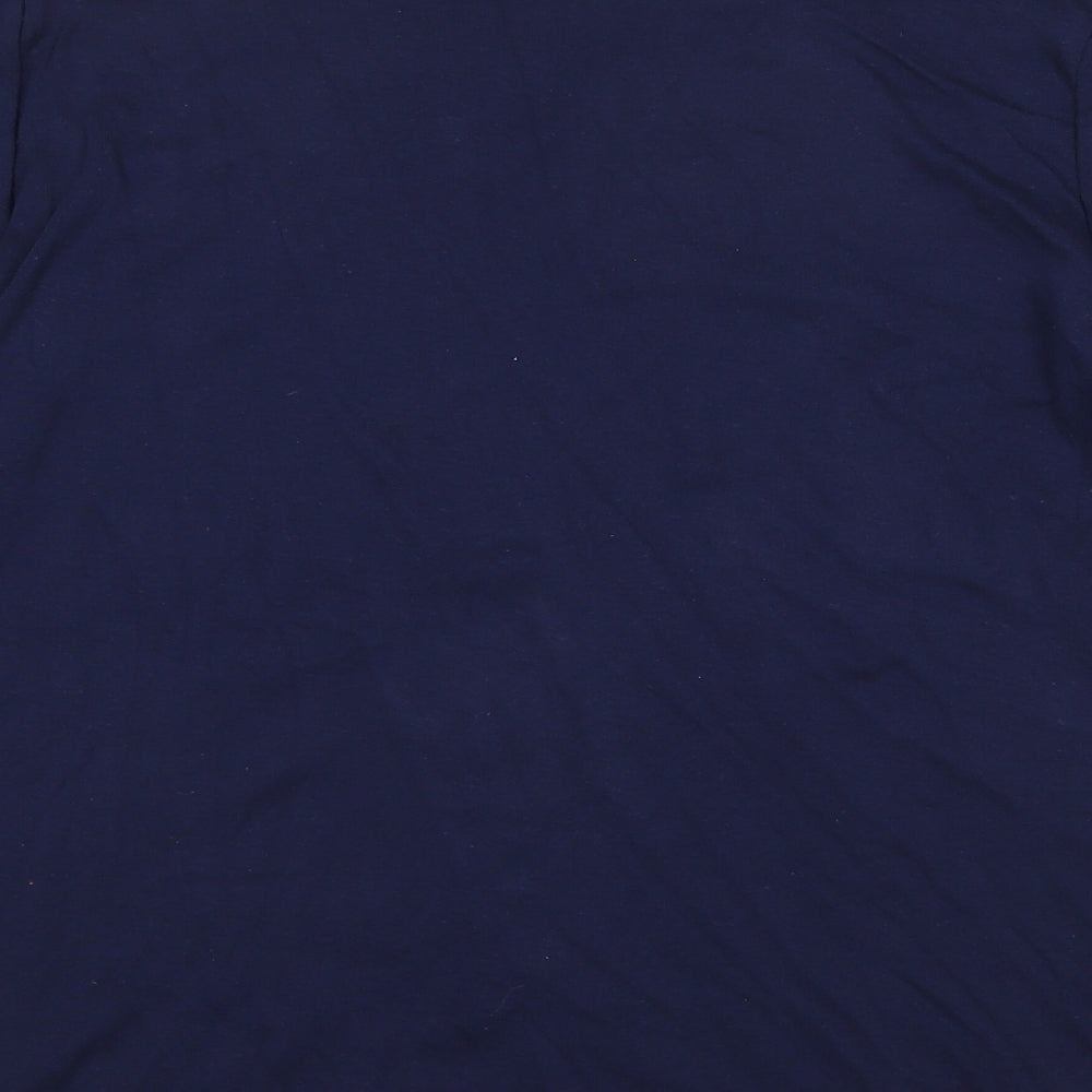 F&F Womens Blue  Cotton Basic T-Shirt Size 18 Boat Neck - Navy