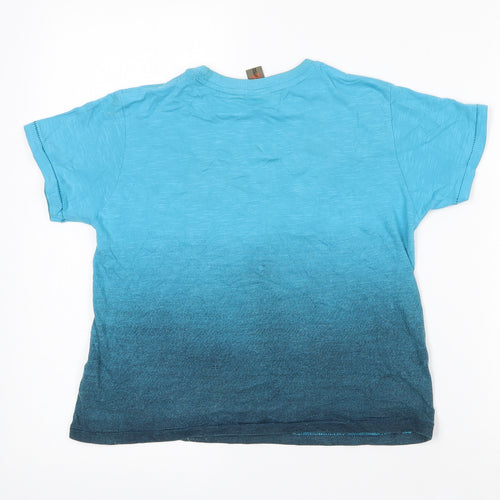 Urban Outlaws Boys Blue  100% Cotton Pullover T-Shirt Size 7-8 Years Crew Neck  - Surf