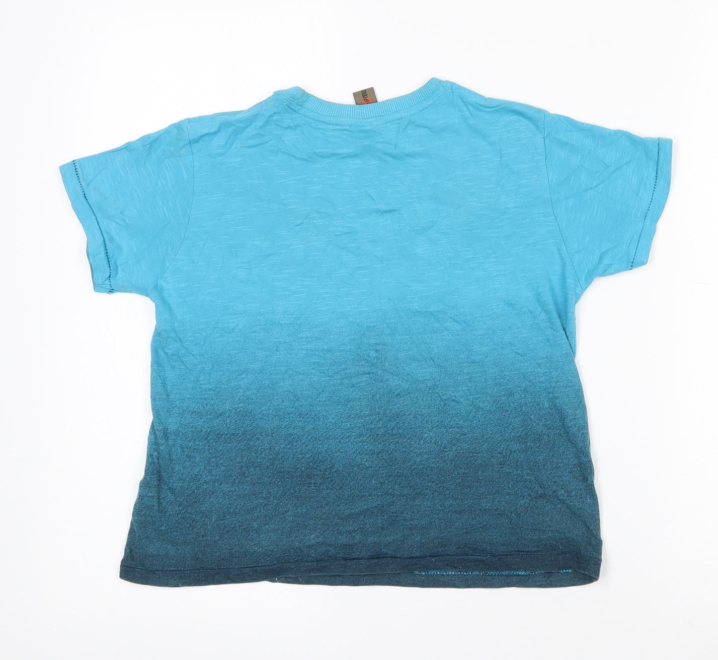 Urban Outlaws Boys Blue  100% Cotton Pullover T-Shirt Size 7-8 Years Crew Neck  - Surf