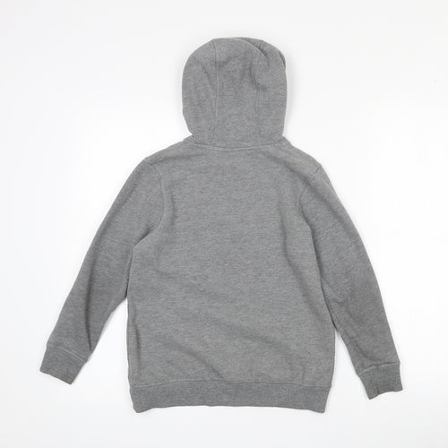 George Boys Grey  Cotton Pullover Hoodie Size 8-9 Years   - Logo print