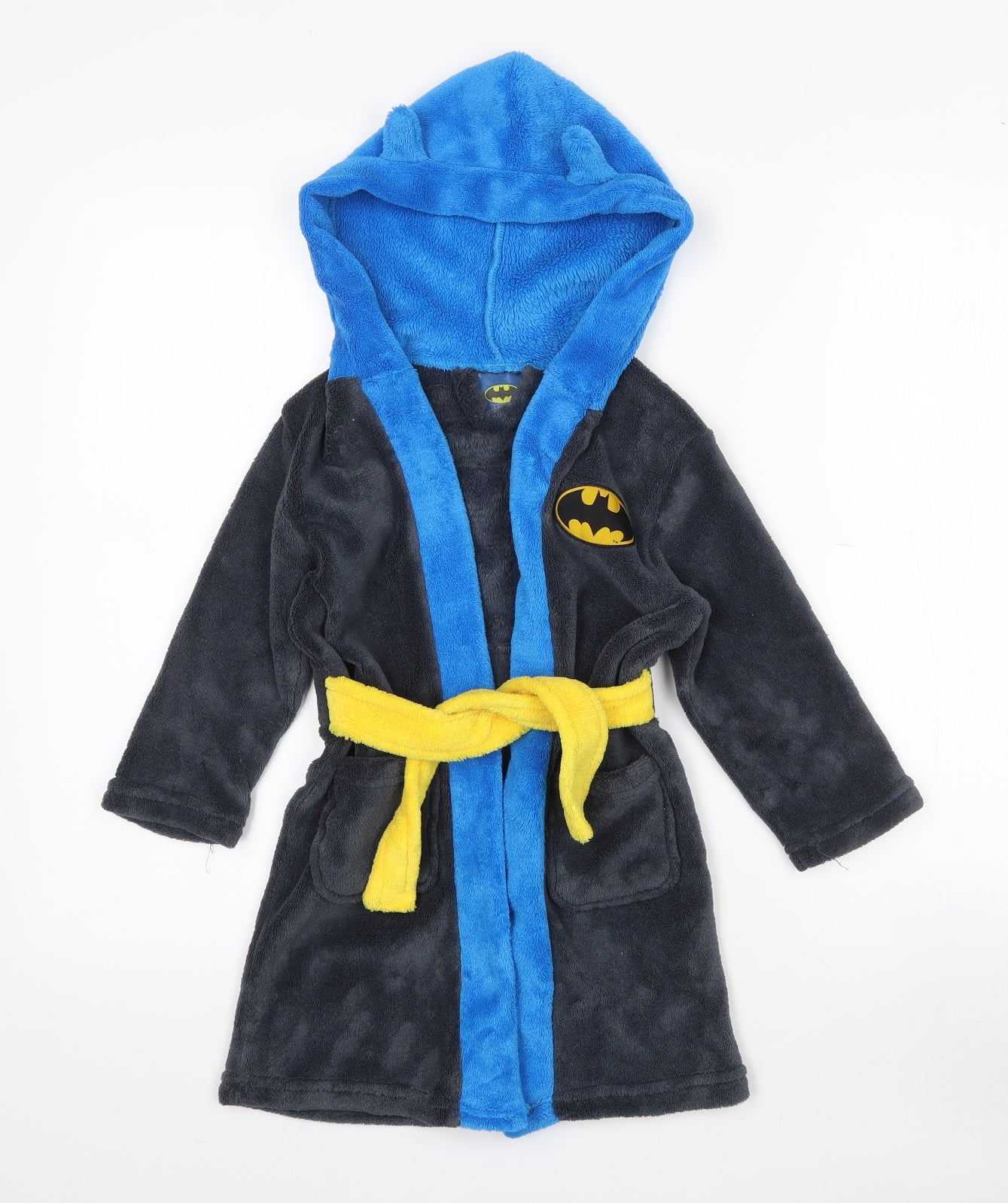 Sun City Boys Black Solid Polyester  Gown Size 2-3 Years  Tie - Batman