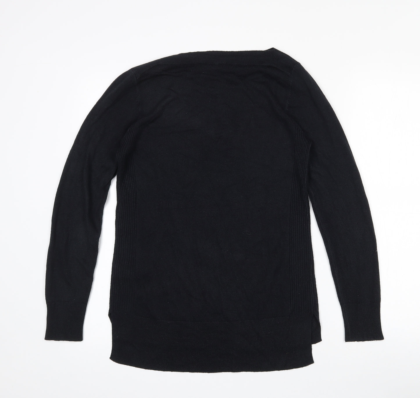 F&F Womens Black Boat Neck  Acrylic Pullover Jumper Size 10