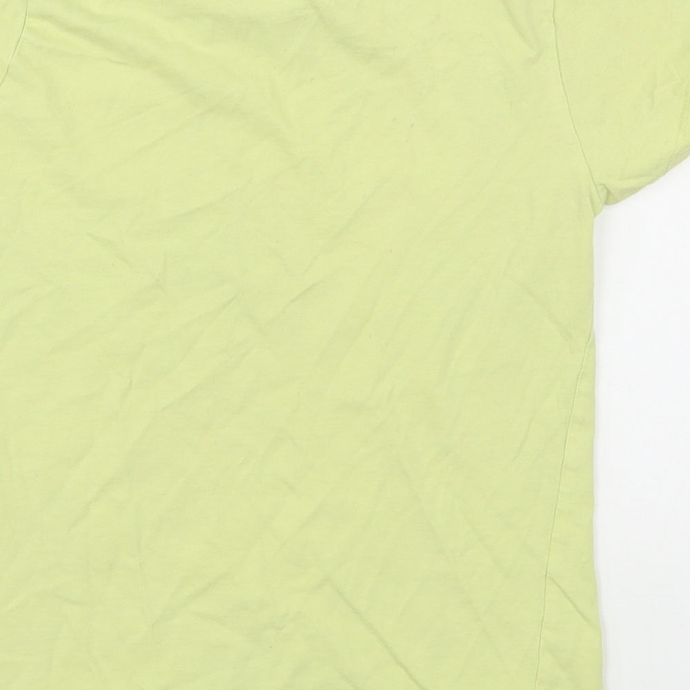 George Boys Yellow  100% Cotton Basic T-Shirt Size 8-9 Years Round Neck Pullover