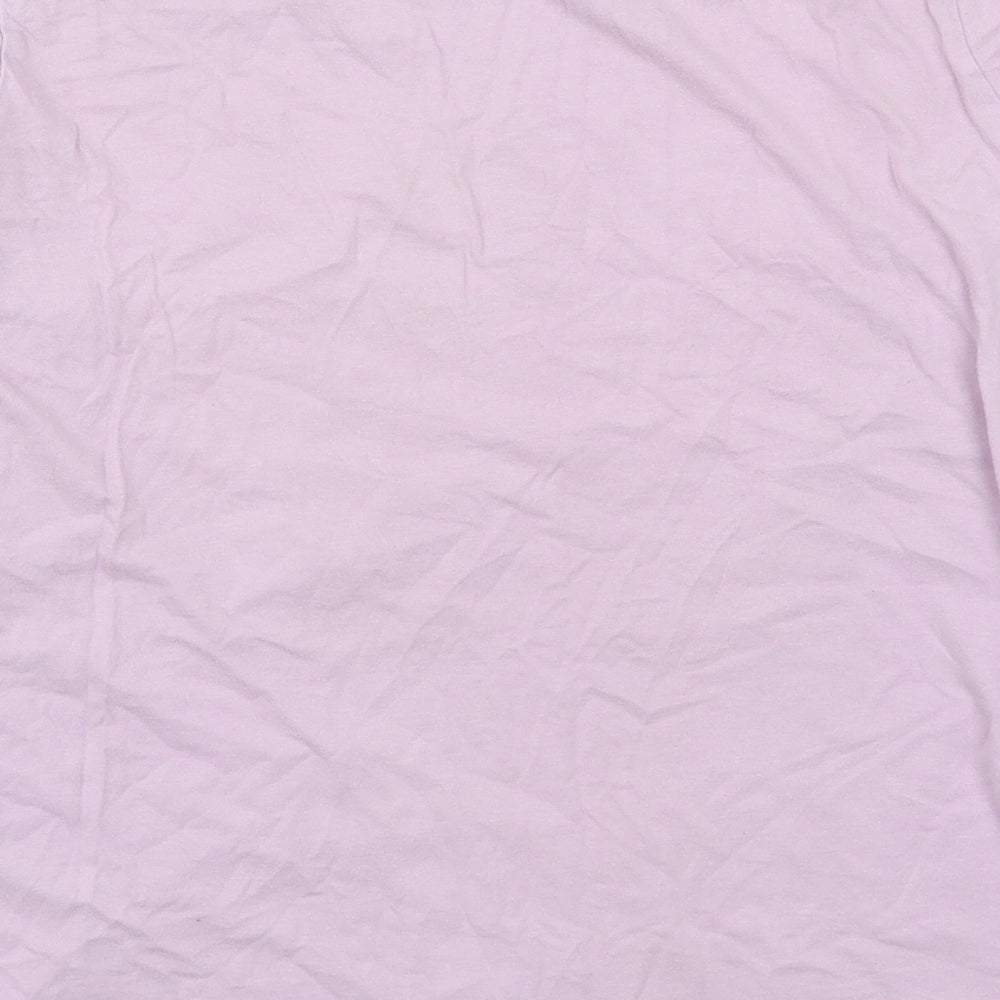 Primark Girls Purple  100% Cotton Basic T-Shirt Size 12-13 Years Round Neck Pullover