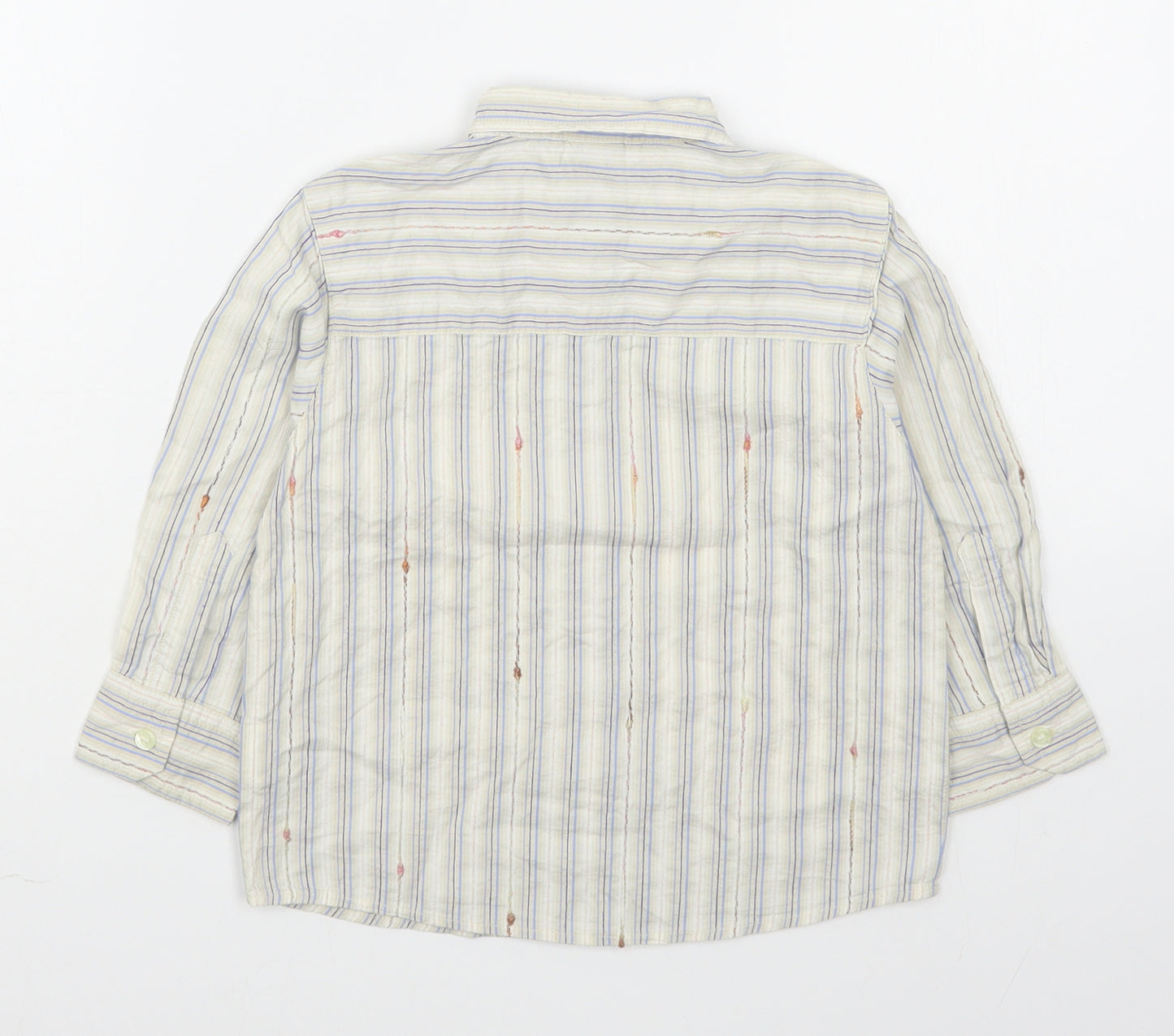 NEXT Boys Multicoloured Striped Cotton Basic Button-Up Size 18-24 Months Collared Button