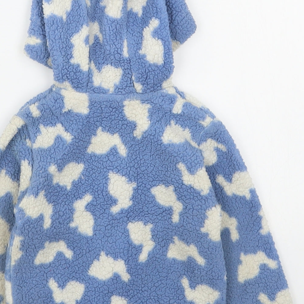 M&Co Baby Blue Geometric  Jacket  Size 12-18 Months   Zip