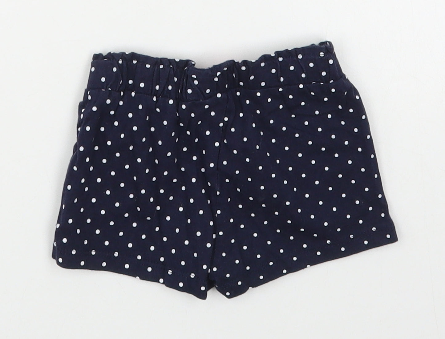 Young Division Girls Blue Polka Dot 100% Cotton Cropped Trousers Size 12-18 Months